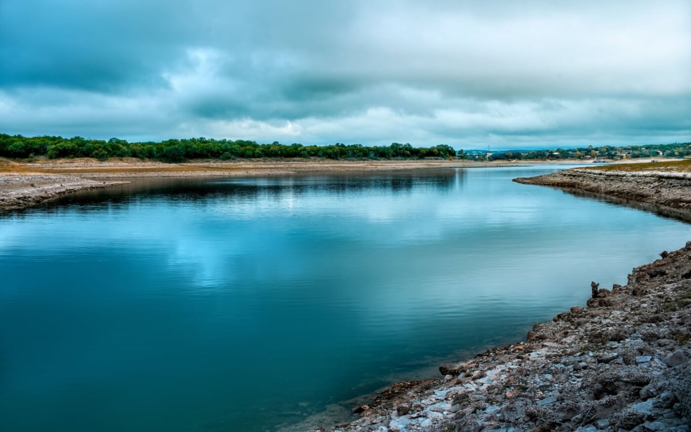 Lake Travis shoreline near the village of Briarcliff