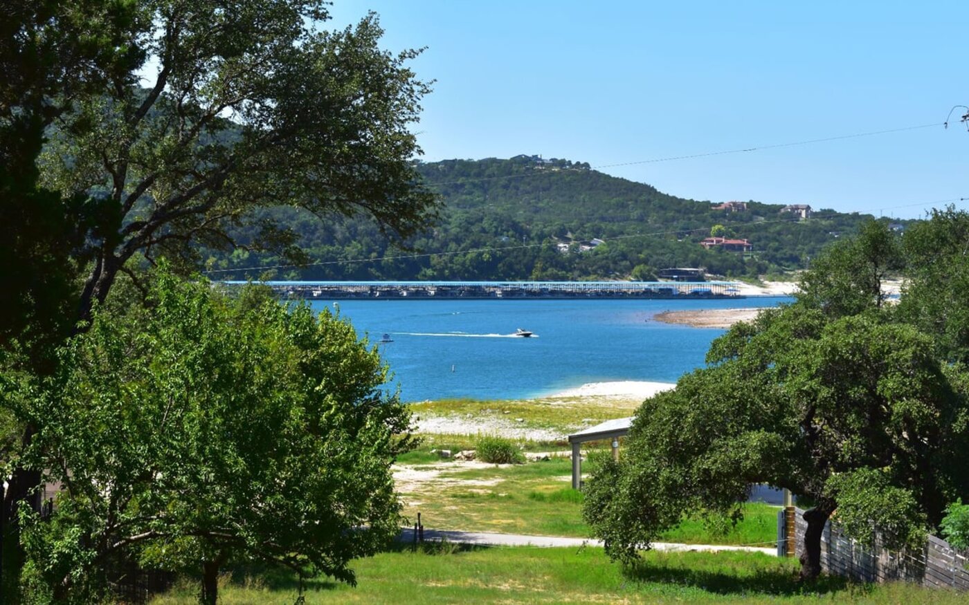 Lake Travis water near Volente Beach on the north shore